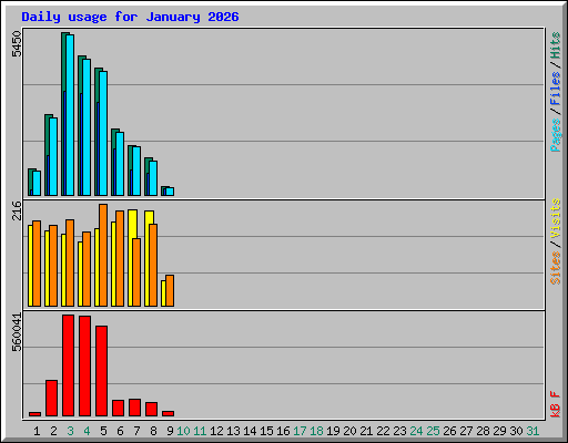 Daily usage for January 2026