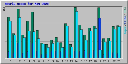 Hourly usage for May 2025