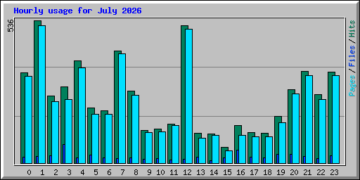 Hourly usage for July 2026
