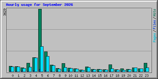 Hourly usage for September 2026